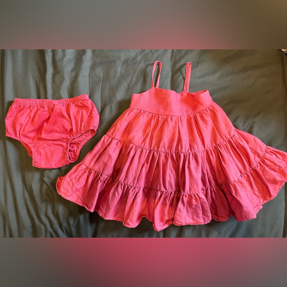 Banana Republic Baby Red Linen Dress